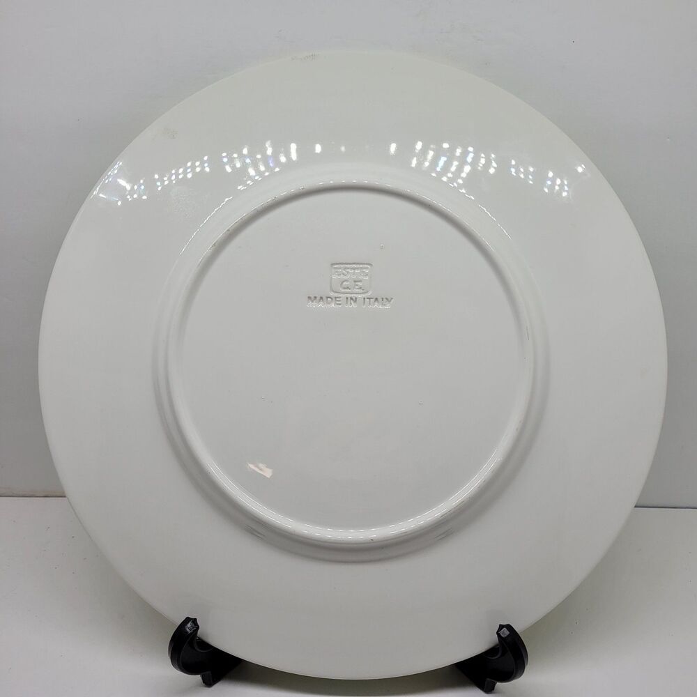 ESTE CE Italy Yellow And Green Striped  12 3/4" Plate - Picture 3 of 6
